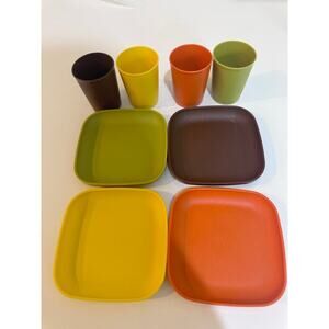 Vintage Tupperware Toy plate and cup  Set & Serving Set